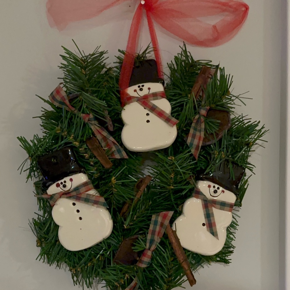 Christmas Snowman Wreath